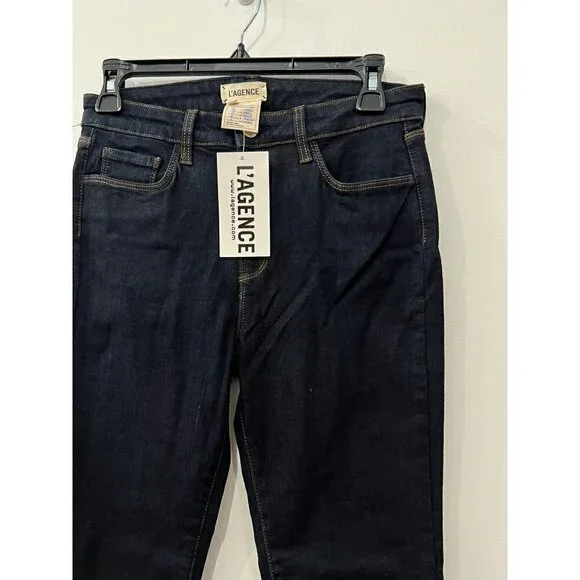 New L'AGENCE Size 27 Margot High-Rise Skinny Jeans Midnight Blue 2294DNM - Picture 13 of 14